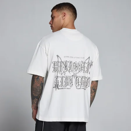 MP Meeste Lift Graphic Washed Oversized puuvillane t-särk - Vintage valge