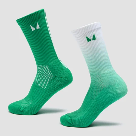 MP Jooksusokid (2 paari) - Ombre Zesty Green / Light Lime Stripe