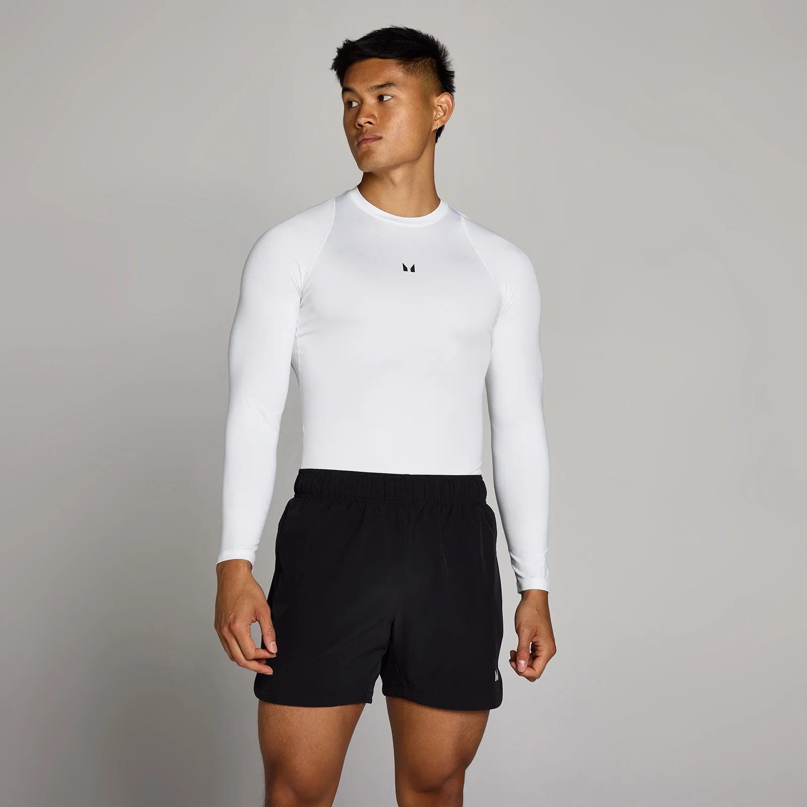 MP Men's Training Long Sleeve Baselayer - White - L Pilt 1