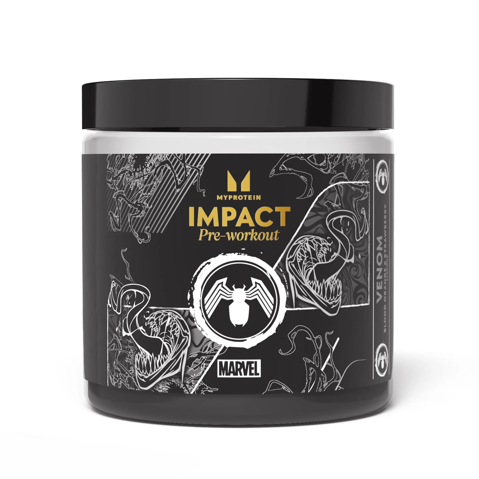 Impact treeningueelne segu – Venom – veriapelsini-maasika - 440g - 40Portsjonit - Marvel Venom - Blood Orange and Strawberry Pilt 1