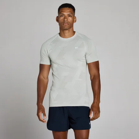 MP Men's Tempo Pillar Graphic Seamless Short Sleeve T-Shirt - Chrome