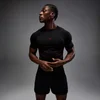 MP meeste Hero muscle fit õmbluseta t-särk - pestud must/hero punane