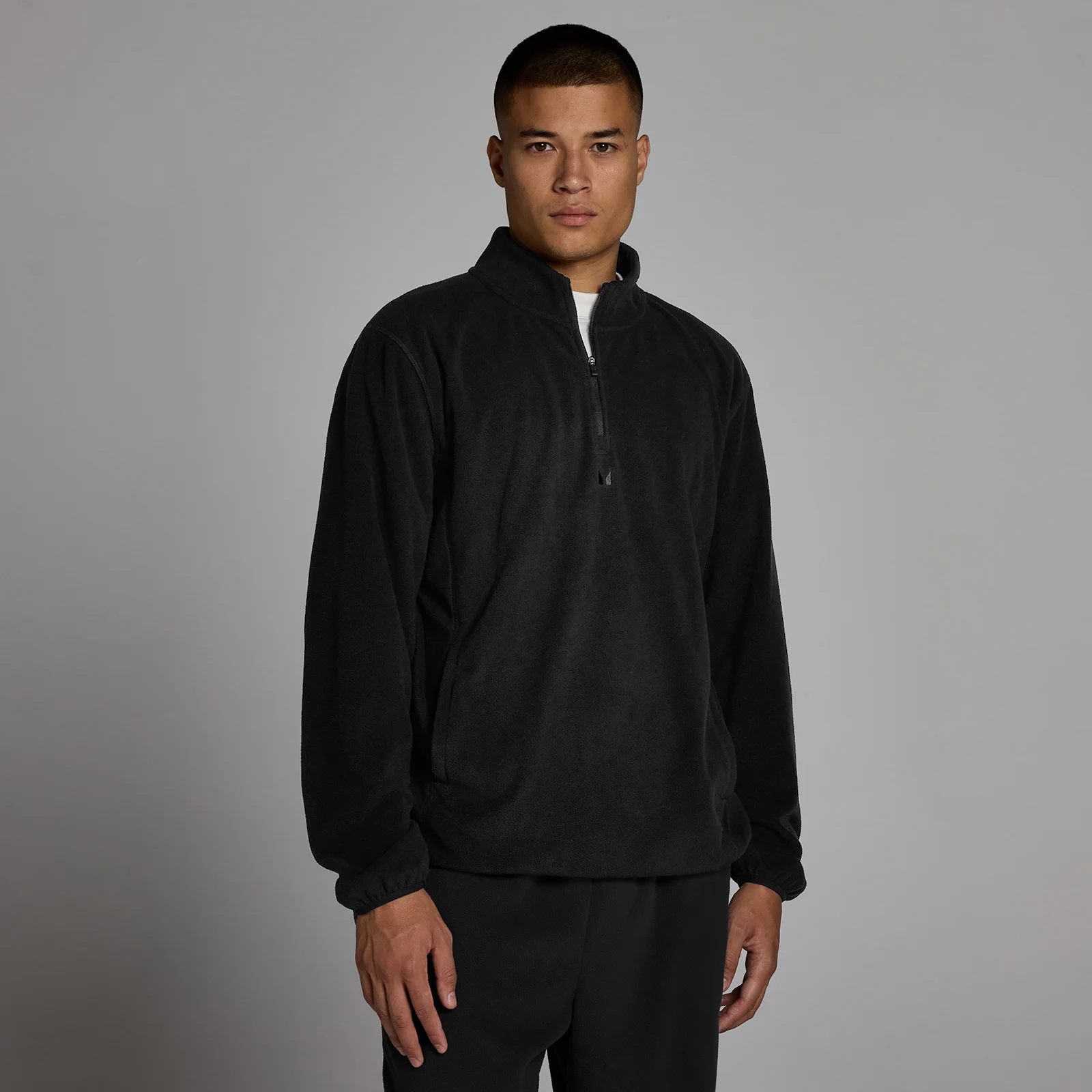 MP Meeste Fliis 1/4 Lukuga - Must - L Pilt 1