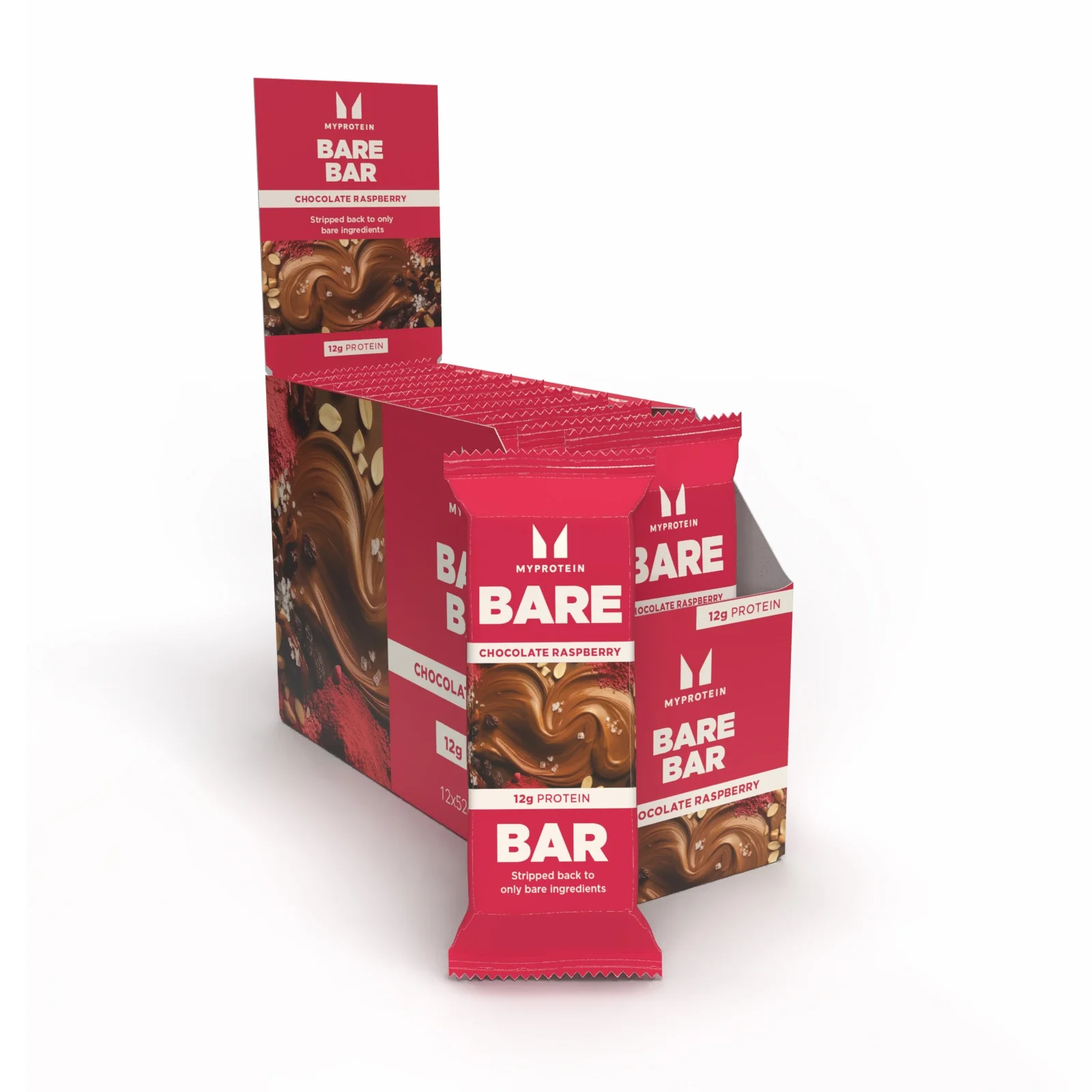 Bare Bar - 12Batoonid - Dark Choc Raspberry Pilt 1