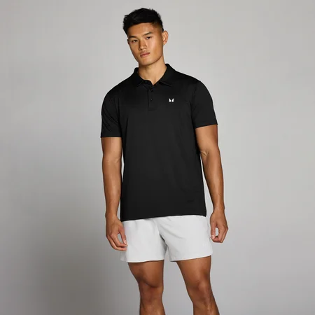 MP meeste treeningu polo särk - Must