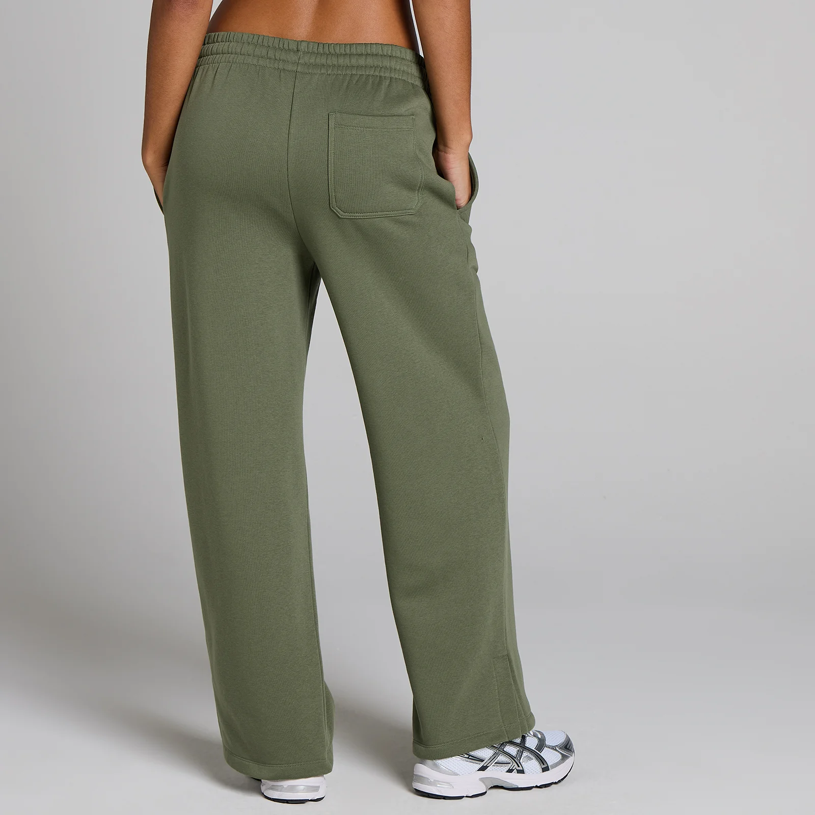 MP Naiste Basics Sirge Säärega Dressipüksid - Washed Olive - S Pilt 2