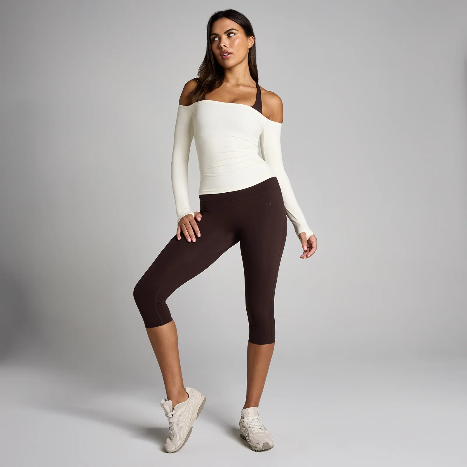MP Naiste Tempo Off The Shoulder LS Top - Vanilje - XS Pilt 3