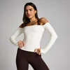 MP Naiste Tempo Off The Shoulder LS Top - Vanilje