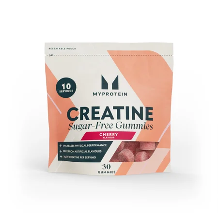 Kreatiini kummikommid - 30 Gummies - 10Portsjonit - Cherry (Sugar-Free)