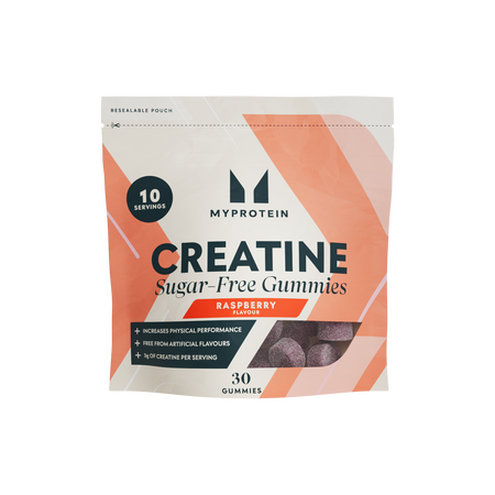 Kreatiini kummikommid - 30 Gummies - 10Portsjonit - Raspberry (Sugar-Free)