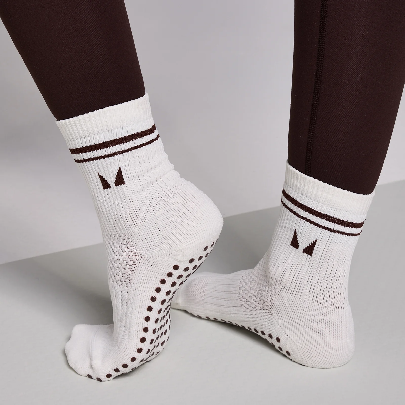 MP Pilates Socks (2 pack) - Cocoa/Pearl - UK 2-5 Pilt 1