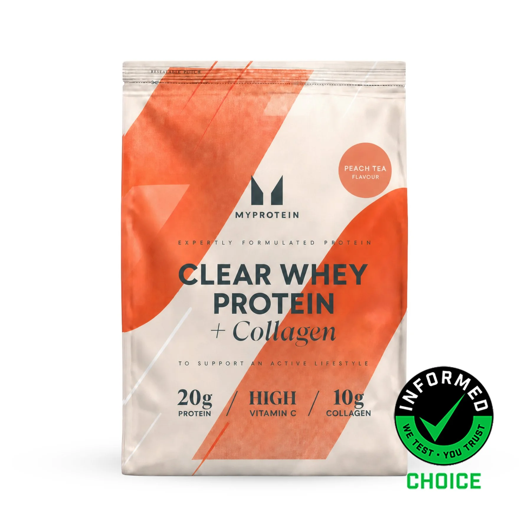 Clear Protein | Whey & Collagen - 1440g - 60Portsjonit - Peach Tea Pilt 1