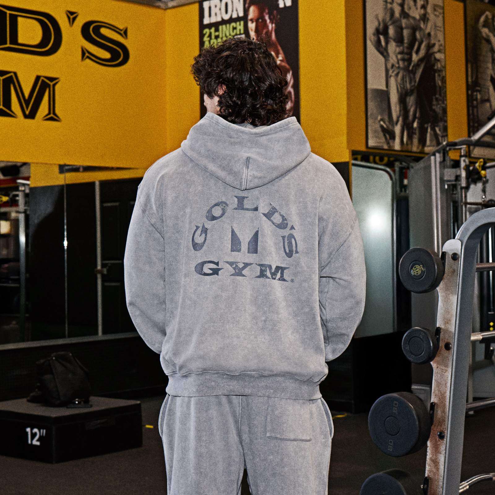 MP X Gold's Meeste Washed Graphic Oversized Kapuutsiga Dressipluus - Steel Blue - L Pilt 2