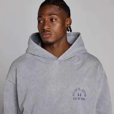 MP X Gold's Meeste Washed Graphic Oversized Kapuutsiga Dressipluus - Steel Blue - L Pilt 6