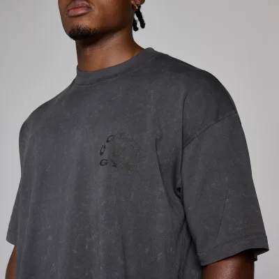 MP X Gold's Meeste Washed Graphic Oversized T-särk - Washed Coal - XS Pilt 6