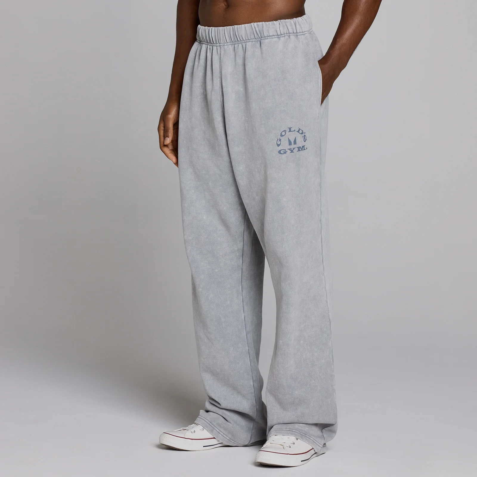 MP X Gold's Meeste Washed Graphic Oversized Dressipüksid - Steel Blue - L Pilt 3