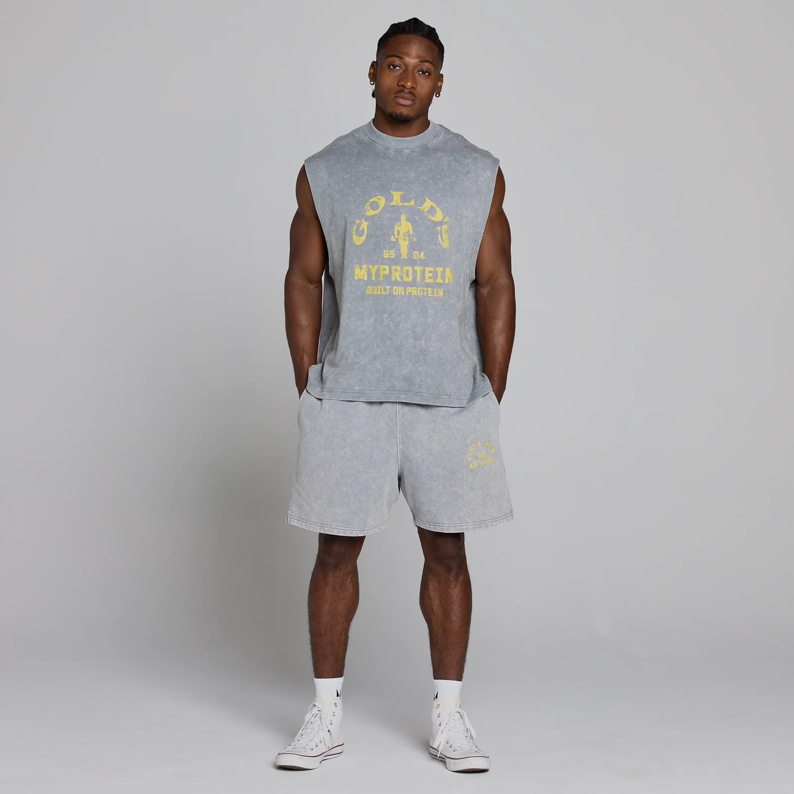 MP X Gold's Meeste Washed Graphic Oversized Tank - Steel Blue - XL Pilt 5