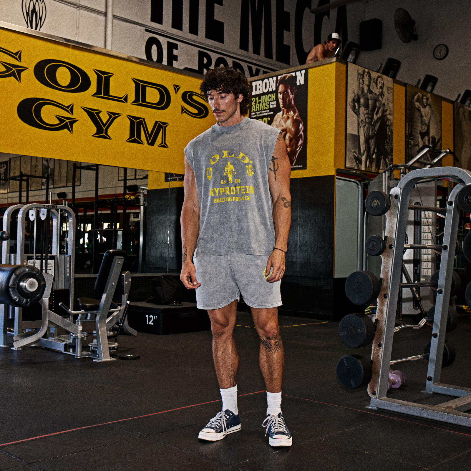 MP X Gold's Meeste Washed Graphic Oversized Tank - Steel Blue - XL Pilt 2