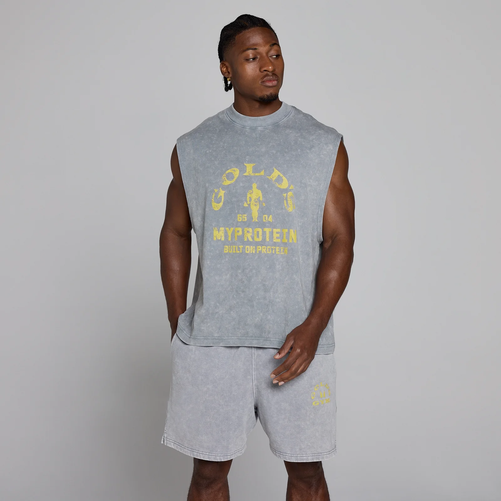 MP X Gold's Meeste Washed Graphic Oversized Tank - Steel Blue - XL Pilt 3